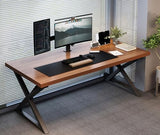 Modern Home Office Desk,Rustic with Large Desktop,Wood Executive Desk
