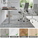 Heavy Du Office Chair Mats for Hardwood Floors, 130 x 150 cm, Non-Slip Floor Protectors for Wheelchairs on Tiles