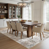 UERMEI 12x18 Area Rug Living Room Rugs Extra Large Brown Grey Carpet