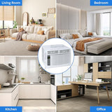 Window Air Conditioner 6000 BTU Smart, Cool Up to 250 Sq. Ft. with Remote WiFi Control, Energy Saving, Quiet, Dehumidification, Cooling, White for Office, Bedroom, Kitchen