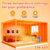 HEATIT Space Heater with Remote for Indoor, Digital Display with Thermostat，Containing Plasma & Ozone, 1-12H Timer,1500W/750W, Electric Space Heater for Office, Bedroom,Violet,10.6"Dx7.0"W x 11.8"H