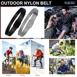 WERFORU Nylon Belt for Men 2 Pack Military Tactical Belt Canvas Outdoor Web Belt with Plastic Buckle