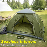 CampExo Camping Tent,2 Person Tent,Lightweight Waterproof Backpacking Tent,5-Minute Setup Outdoor Tent with Carry Bag,Ideal for Camping Hiking (Army Green)