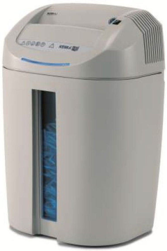 +1 SS7 Professional Small Office Strip Cut Shredder; Shreds up to 27 sheets of paper at a time, CDs, DVDs and credit cards; Carbon hardened cutting knives unaffected by staples and clips KOBRA