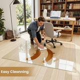 Tempered Glass Chair mat for Carpet, Office Chair Mat with Round Corner, Desk Chair Mat for Carpet