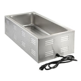 Kratos Commercial Electric Countertop Food Warmer |Large 4/3 Size Portable Steam Table Food Warmer for Catered Events |Stainless Steel | 120V, 1500 Watts (28W-532)