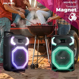 Dolphin X-BASS Portable Party Bluetooth Speaker with Bass Boost, LED Lights, & 100 RMS Watts of Power, 25-Inch Tall