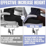 HOMBYS Extra Thick Chair Cushions for Office,6 in Breathable Adult Booster Seat for Car, Black