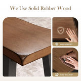 Sophia & William Solid Wood Counter Height Table and Chairs, Walnut