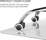 Kuyal Clear Chair mat for Hardwood Floor 46 x 60 inches Transparent Floor Mats Wood/Tile Protection Mat for Office & Home (46" X 60" Rectangle)