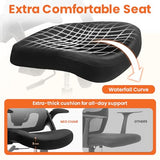 NEO Chair Office Desk Chair Computer High Back Mesh Gaming Seat with Ergonomic Adjustable Comfy Flip-up Armrests Lumbar (Black)