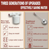 Aopchry Chicken Waterer Float Valve Kit - Top Inlet, Compatible with Various Chicken Water Cups & Nipples, Includes Fixing Clip, 4 Hose Clamps, Raw Tape, 1/2 to 3/4 Inch Adapter