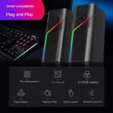 NJJOWRQ Desktop Computer Speaker Laptop Small Stereo Audio Multimedia Subwoofer Pair