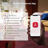 roborock Qrevo S5V Robot Vacuum and Mop, FlexiArm Edge Mopping, 12,000Pa Suction, Dual Zero-Tangle System, Smart Obstacle Avoidance, 10mm Mop Lifting, Auto Mop Washing&Drying, Self-Emptying&Refilling