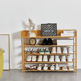 SOBIBO Bamboo Shoe Rack Organizer, 5 Tier Shoe Shelf Storage Organizer, for Entryway, Hallway, and Closet (Nature-39)