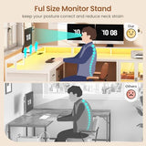 SEDETA L Shaped Gaming Desk with 4 Drawers, 109” Computer Desk with Display Cabinet