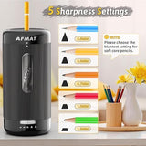 Electric Pencil Sharpener, Auto in & Out, 5 Nibs, 7K+ Uses, Fully Automatic Pencil Sharpener for Classroom