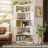 Baffle, Freestanding L Shaped Display Shelf Stand for Home Office, Living Room, Bedroom, Kitchen