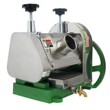 Manual Sugarcane Juice Machine, Commercial Sugar Cane Press, 3 Rollers Sugar Cane Juicer, Sugarcane Extractor, Sugar Cane Juice Squeezer with Handwheel and Two Knives for Homes and Shops TECHTONGDA