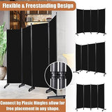 Room Divider Portable 88'' Partition Room Dividers and Folding Privacy Screens 4 Panel Wall Divider for Room Separation