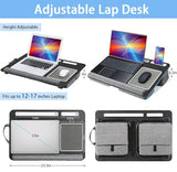 Laptop Lap Desk, Lap & Bed Desk with Adjustable Cushion, Fit up to 17" Laptop Stand for Couch