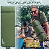 Elegear CumbreX™ Self Inflating Sleeping Pad, 3.15" Ultra-Thick Memory Foam Camping Pad with Pillow Fast Inflating in 20s Insulated Camping Mattress Pad 4-Season Camp Sleeping Mat for Camp/Travel/Tent
