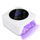 Kikugu Cordless UV LED Nail Lamp,72W Rechargeable Nail Dryer for All Gel Nails with 5 Timers & Mirror Base,Touch Control & Auto Sensor,Ideal for Training,Nail Art Pratice,Home and Salon(White)