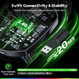 Wireless Gaming Headset for PS5, PS4, PC, Laptop, Mac & Switch, Dual Low-Latency 2.4GHz USB/Type-C,