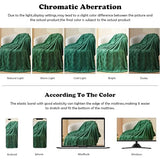 NEWCOSPLAY Super Soft Queen Blanket Dark Green Premium Silky Flannel Fleece 3D Checkered Lightweight Bed Blanket All Season Use (Dark Green Checkered, Queen(90"x90"))