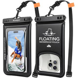 Waterproof Phone Pouch Floating 2 Pack, IP68 Waterproof Phone Case with Lanyard for iPhone 17 16 15 Pro Max, Galaxy S26 Ultra, Touch Screen, Cell Phone Dry Bag for Beach Cruise Essentials, Up to 8.5"
