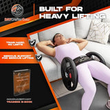 Hip Thrust Belt for Weights, Dumbbells & Kettlebells – Heavy Duty Glute Workout Equipment for Plates up to 300 lbs, with bonus straps