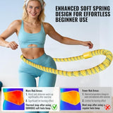SOHIDAS Soft Hula Hoop for Adults 3.3lb Weighted Hula Hoops for Women Weight Loss Pilates Equipment Infinity Hoop Soft Spring Weighted Hoop, Yellow