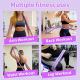 2 lbs Weighted Soft Velvet Hula Hoop Women, Spring Exercise Fitness Hoop Weight Loss Adults Collapsible Portable, No Bruising (Purple)