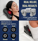 Zyllion Shiatsu Back and Neck Massager with Heat - Cordless Rechargeable 3D Electric Kneading Deep Tissue Massage Pillow with 2 Speeds for Muscle Pain Relief, Black, ZMA-34RB