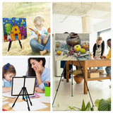 4 Pack Art Painting Display Easel Stands,Portable Adjustable Aluminum Metal Tripod Artist Canvases Height