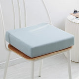 Memory Foam Seat Cushion for Indoor/Outdoor Use - Non-Slip Chair Pad, Comfortable Sitting Pillow for Office, Sofa, Car - 45x45cm, 8cm Thick, Cyan Square