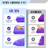 Seat Cushion, Thickened Big Gel Seat Cushion, Strong Support, Sciatica & Back Pain Relief, Breathable Cool Suitable as Office Chair Cushion