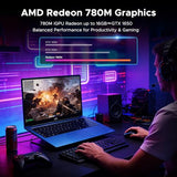 NIMO 15.6 Gaming-Creator-Laptop, 8 Core AMD Ryzen 7 8745HS 32GB RAM 1TB SSD Radeon 780M