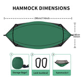Camping Hammock with Mosquito Net - Double & Single Portable Hammocks with 2 Tree Straps, Lightweight Hammock Tent for Outdoor Camping, Hiking, Backpacking, Beach & Backyard (Dark Green)