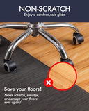 Office Chair Mat for Hardwood Floor Under Desk Computer Rolling Chair Mat for Wood