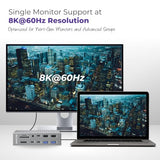 21-Ports Laptop Docking Station Dual Monitor for MacBook Air/Pro (M1–M4), Windows & Chrome – Dual 4K or Single 8K Display, 40Gbps Speed