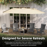 GREENVINES 15FT-Double-Sided-Patio-Umbrella-with-Base | Fiberglass Ribs | No Tilt |Large Outdoor Market Umbrellas | w/Crank Handle | Heavy Duty | for Poolside Garden Deck Backyard Beach | Tan