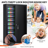225 Keys Key Lock Box Wall Mount with Additional 16 Side Hooks and Key Tags