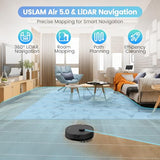 Robot Vacuum and Mop Combo, Self-Emptying, 60-Day Capacity, Home Mapping, Schedule, Wi-Fi/App/Alexa/Remote, 180mins Runtime AIRROBO