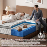SLEEP100 King Mattress, 14 Inch 5-Zone Deep Sleep Medium Firm Mattress with Extra Lumbar & Shoulder Support
