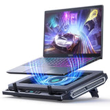 Laptop Cooler, Gaming Laptop Cooling Pad with 3500RPM Turbofan, 4.72 Inch External Fan Laptop Stand, Adjustable Variable Speed