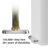 Stainless Steel Bathroom Trash Can with Lid Soft Close,1.6 Gallon Slim Garbage can