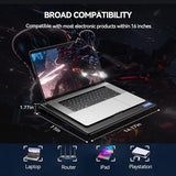 Laptop Cooling Pad - 12"-15.6" Laptops Cooler, Powerful Cooler and Ultra Quiet for Gaming Laptops Pad, 2 Wind Speed Adjustable