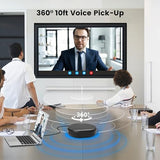 Ynoonvon Conference Speakerphone with 360° Voice Pickup, AI Noise Reduction & Echo Cancellation, USB Plug and Play Desktop Microphone Speaker