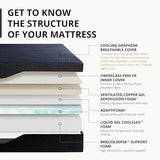 EGOHOME King 14 inch Memory Foam Mattress for Back Pain Relief Medium Firm